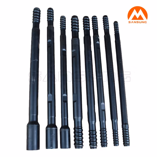 Redondo hexagonal Epiroc Atlas Copco Martillo superior hacia abajo en el orificio Perforación de roca DTH Extensión roscada integral cónica mm Mf Varilla de perforación de velocidad para la venta