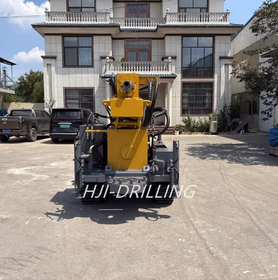 Equipo móvil sobre orugas de 200m/300m/400m/600m, máquina de perforación de agua de pozo portátil hidráulica, plataforma de perforación de pozos de agua profunda